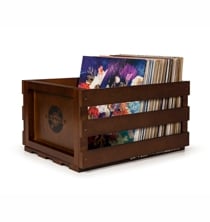 Record Storage Crate - Mahogany