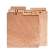 A-Z Crate Dividers - Natural