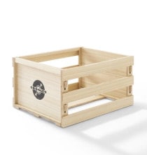 Tool-less Assembly Record Storage Crate - Natural