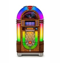 Full Size Vinyl Bubbler Jukebox - Oak